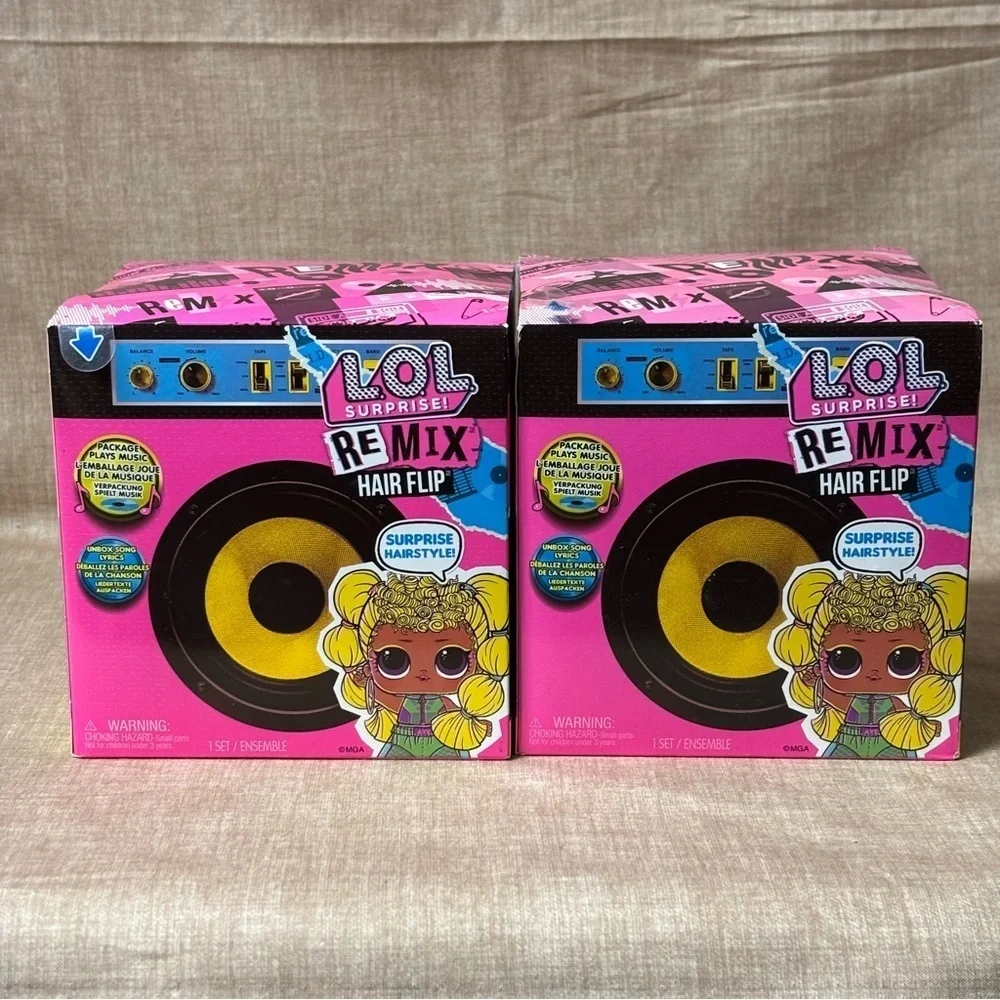 LOL Surprise! Remix Hair Flip Doll With 15 Surprises Brand New Sealed lot of 2